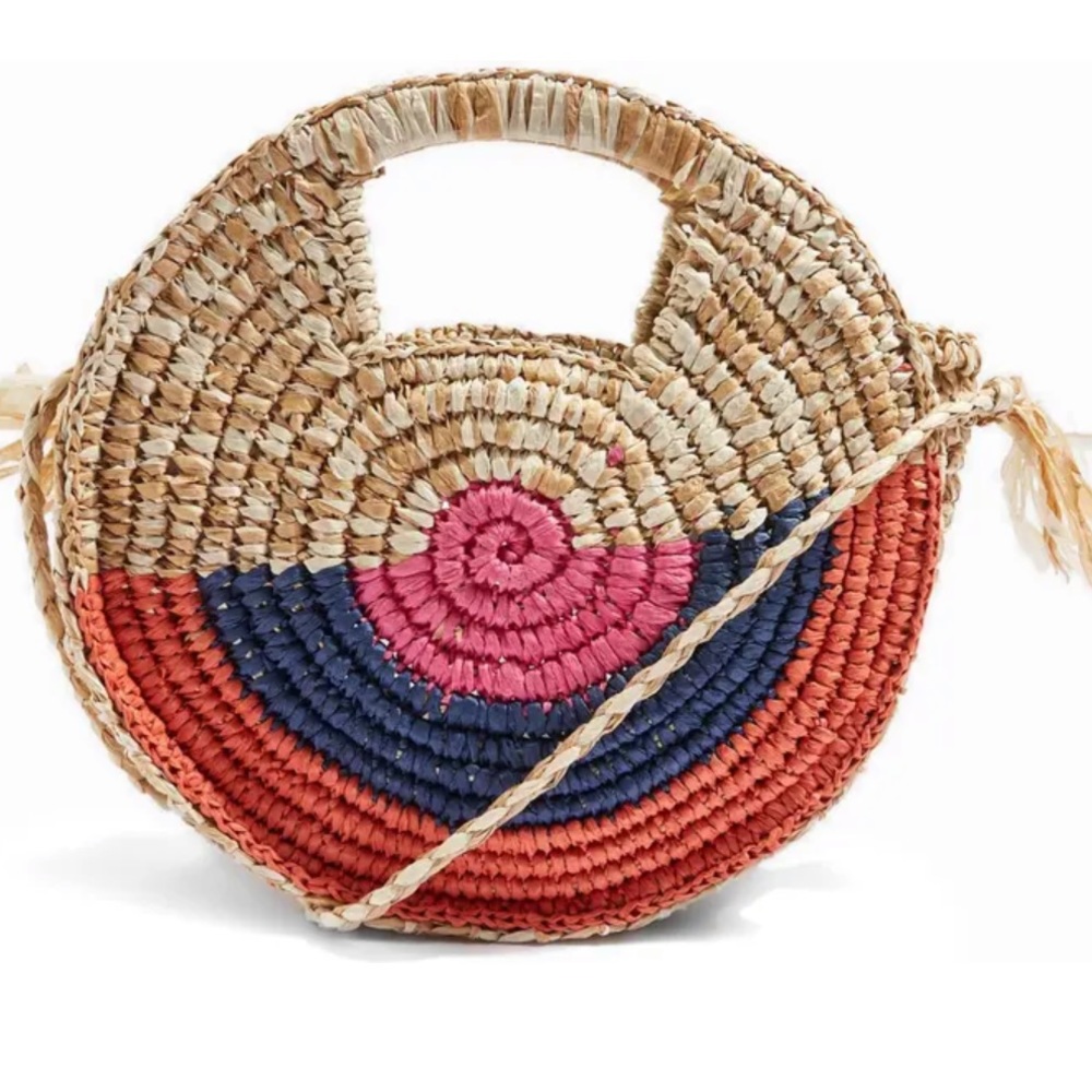 Topshop Bright Snail Straw Tote Bag